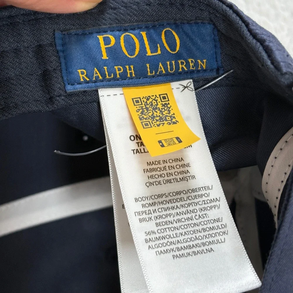 Polo Ralph Lauren US Open Tennis Hat Navy Blue Adjustable Baseball Cap Logo